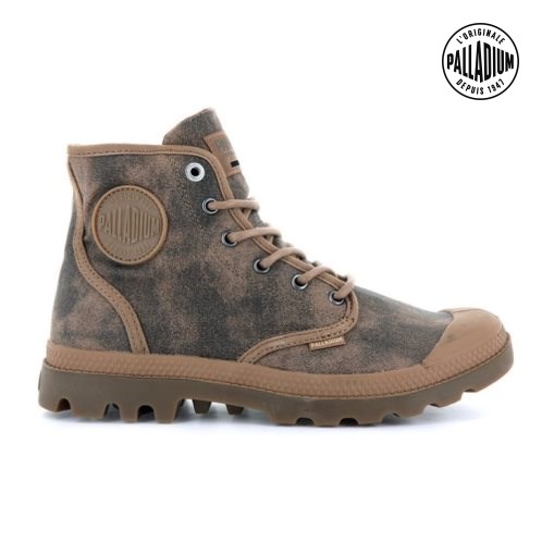 Dámské Boty Palladium Pampa Hi WAX Hnědé | CZ CSJ-67P